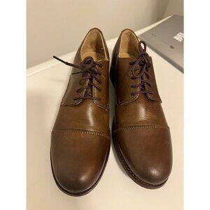 Frye Mens Leather Oxford Dress Shoes Size  9.5B Brown 74299 Lace Casual Classic
